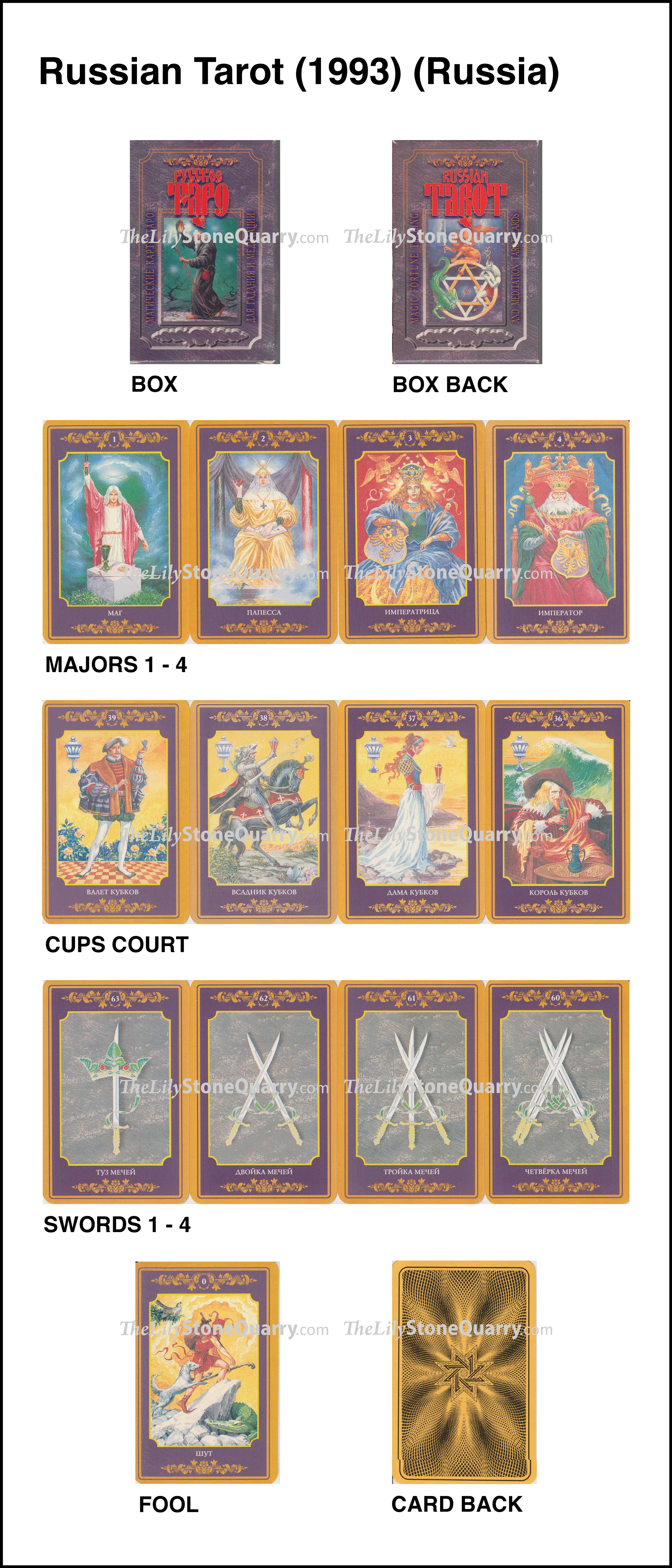 Russian Tarot Magic Fortune Telling The LilyStone Quarry